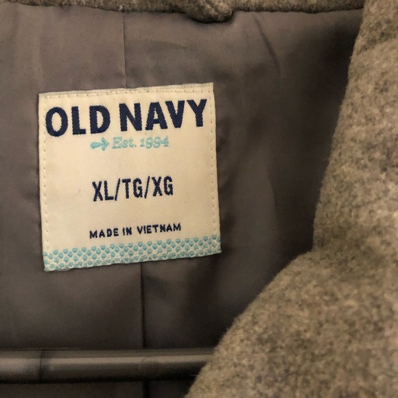 XL Old Navy Grey Pea Coat - Picture 3 of 4